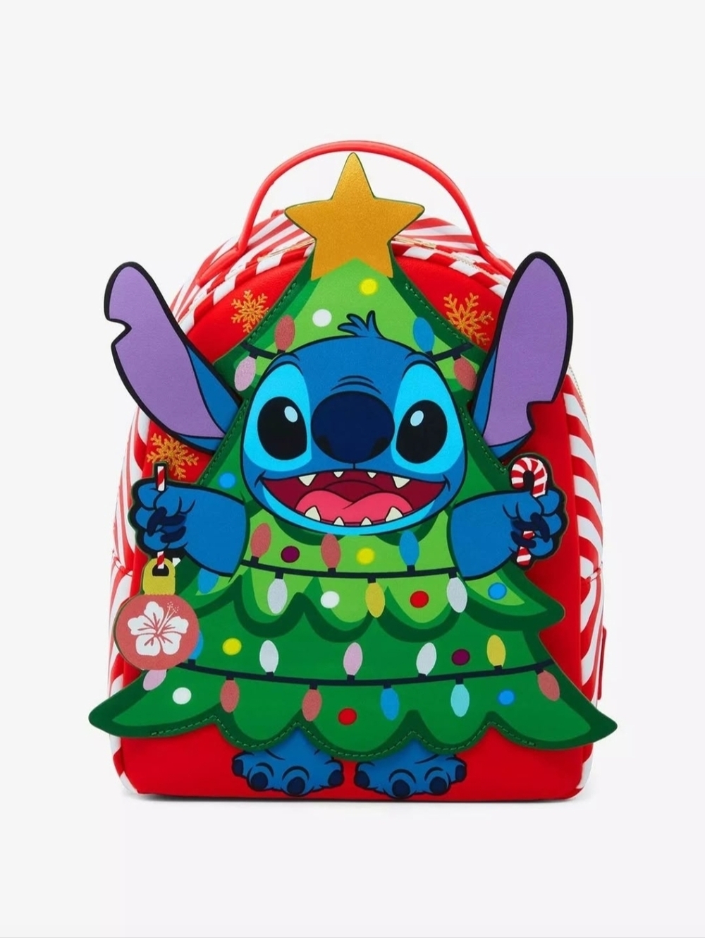SOLD OUT Loungefly Disney Stitch Christmas Tree Figural Mini Backpack
